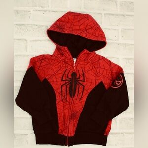 Marvel Spiderman Zip Up Hoodie - Size 4 (boys)